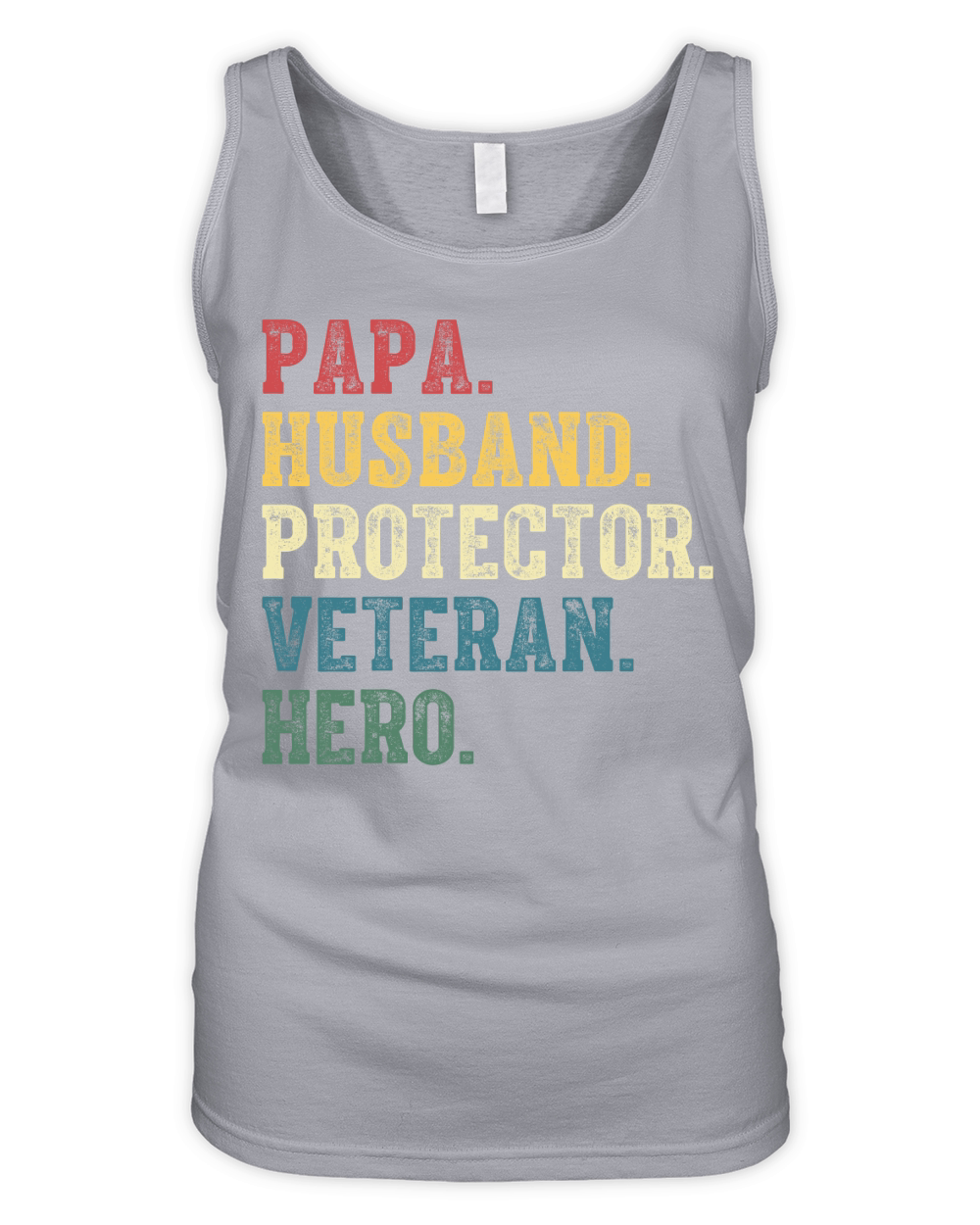 Papa Husband Protector Veteran Hero Organic Women's Tank Top