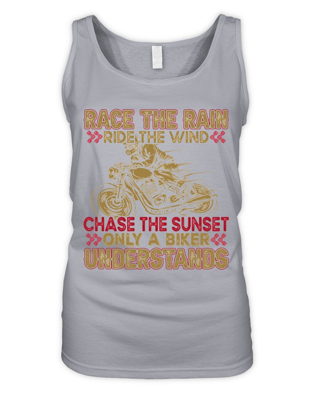 Race the Rain, Ride the Wind Motorbike Organic Women's Tank Top