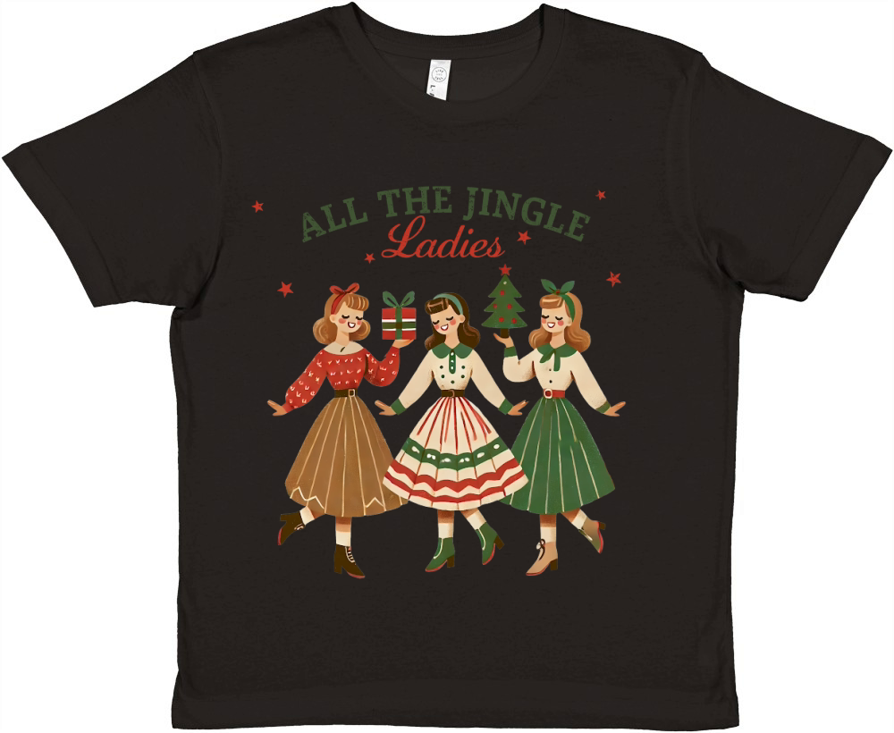 All The Jingle Ladies Premium Kids Crewneck T-shirt