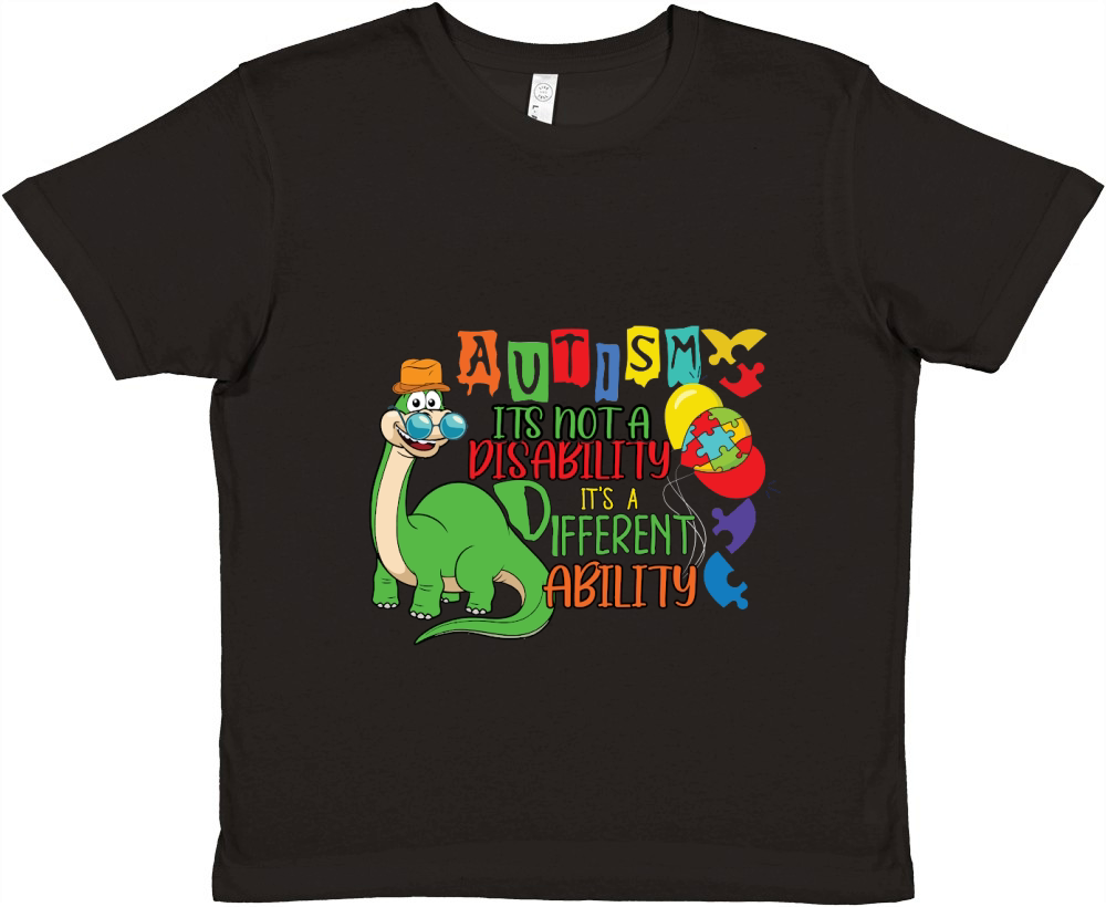 Autism its not a disability its a different ability Premium Kids Crewneck T-shirt
