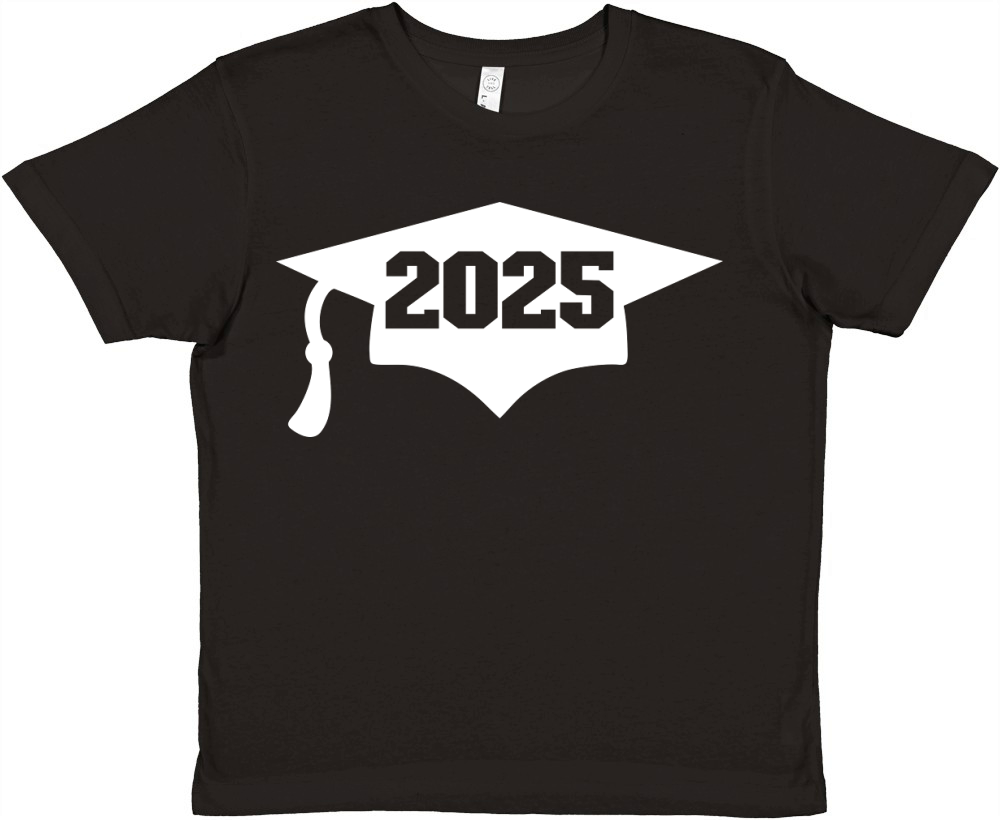Cap 2025 cut in year white Premium Kids Crewneck T-shirt