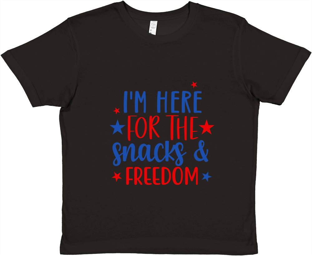 Im here for the snacks & freedom Premium Kids Crewneck T-shirt