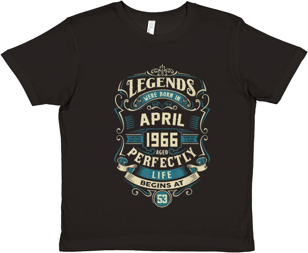 Retro Vintage April 1966 birthday Premium Kids Crewneck T-shirt