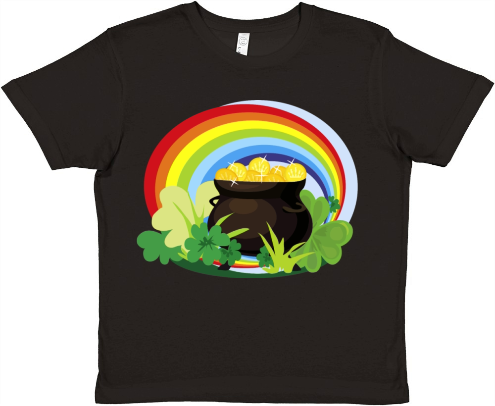 st patricks day pot of gold Premium Kids Crewneck T-shirt