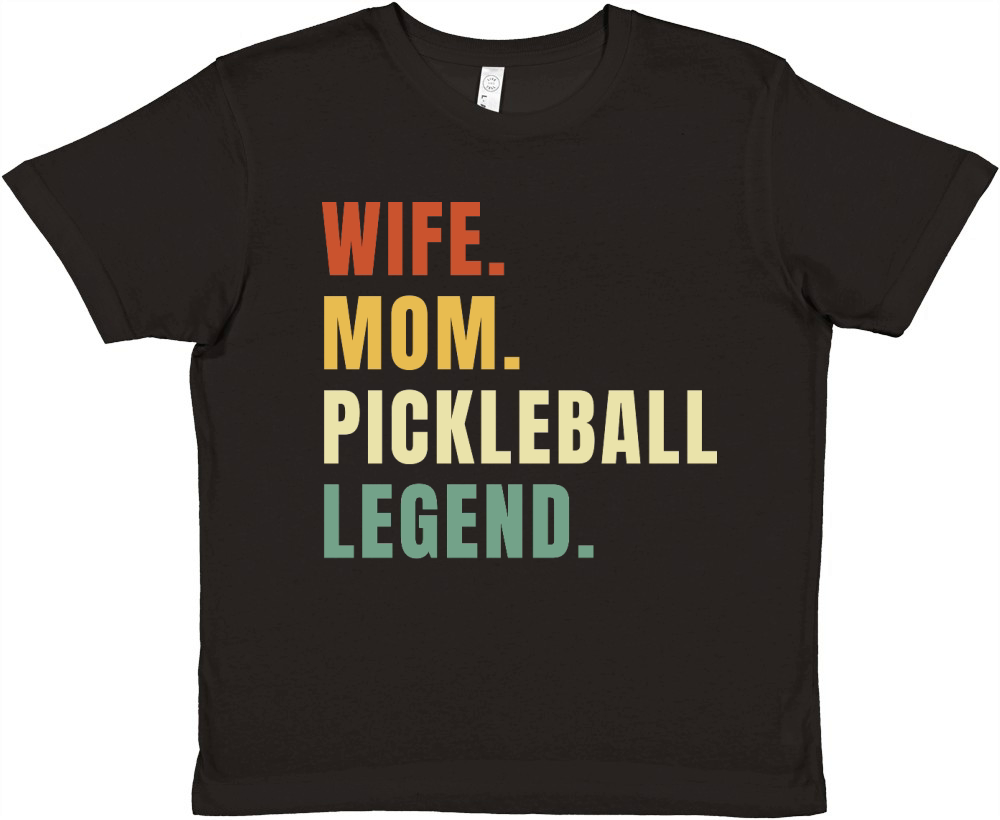 Wife Mom Pickleball Legend Premium Kids Crewneck T-shirt