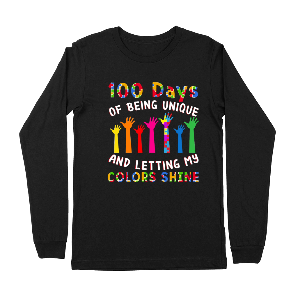 100 days of being unique and letting my colors shine Premium Long Sleeve