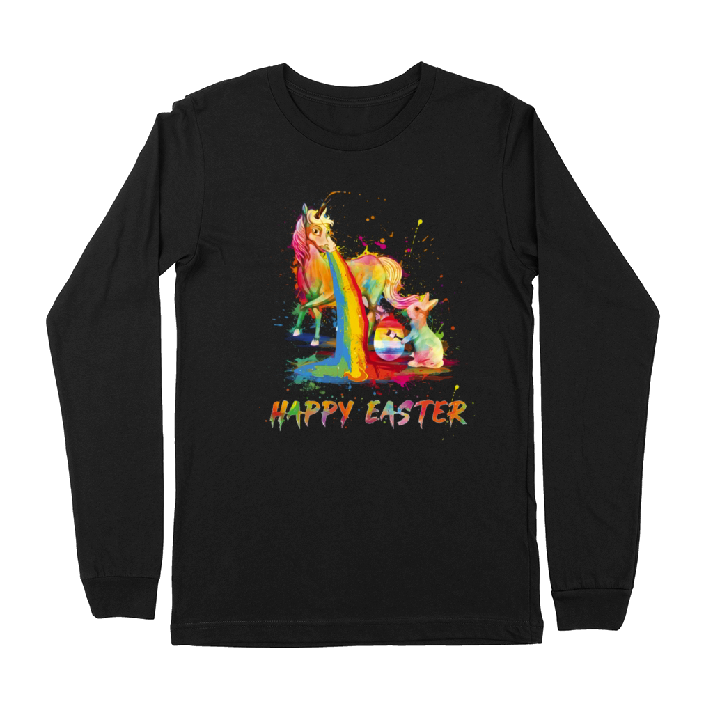 Happy Easter Unicorn Bunny Easter Day Premium Long Sleeve