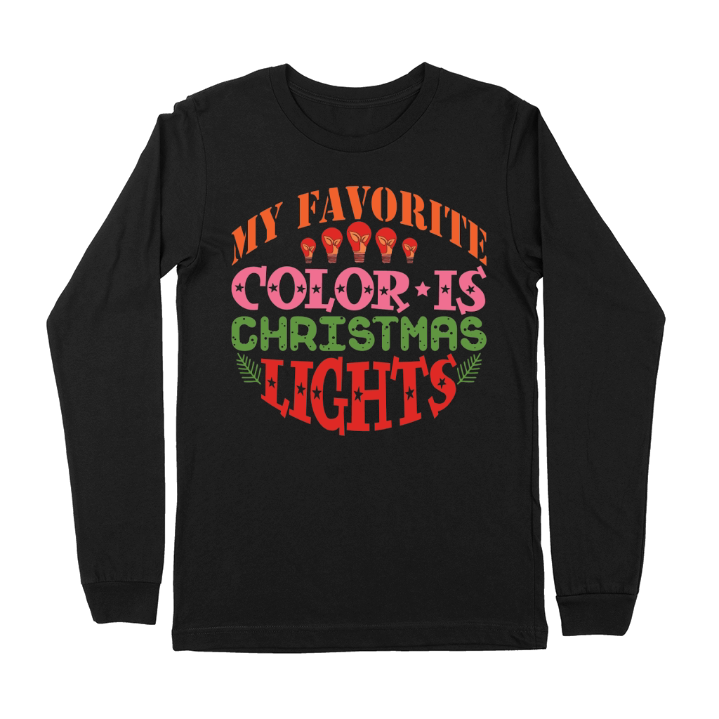 My Favorite Color is Christmas Lights Premium Long Sleeve