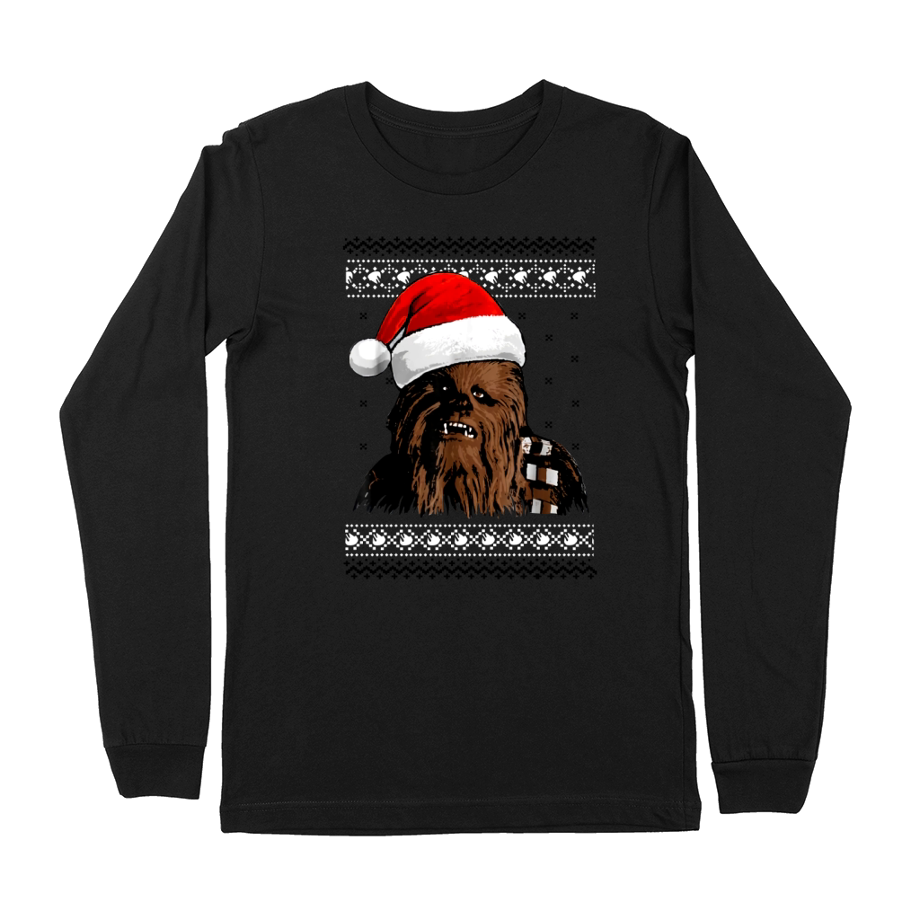 Star Wars Chewie Santa Hat Ugly Christmas Premium Long Sleeve