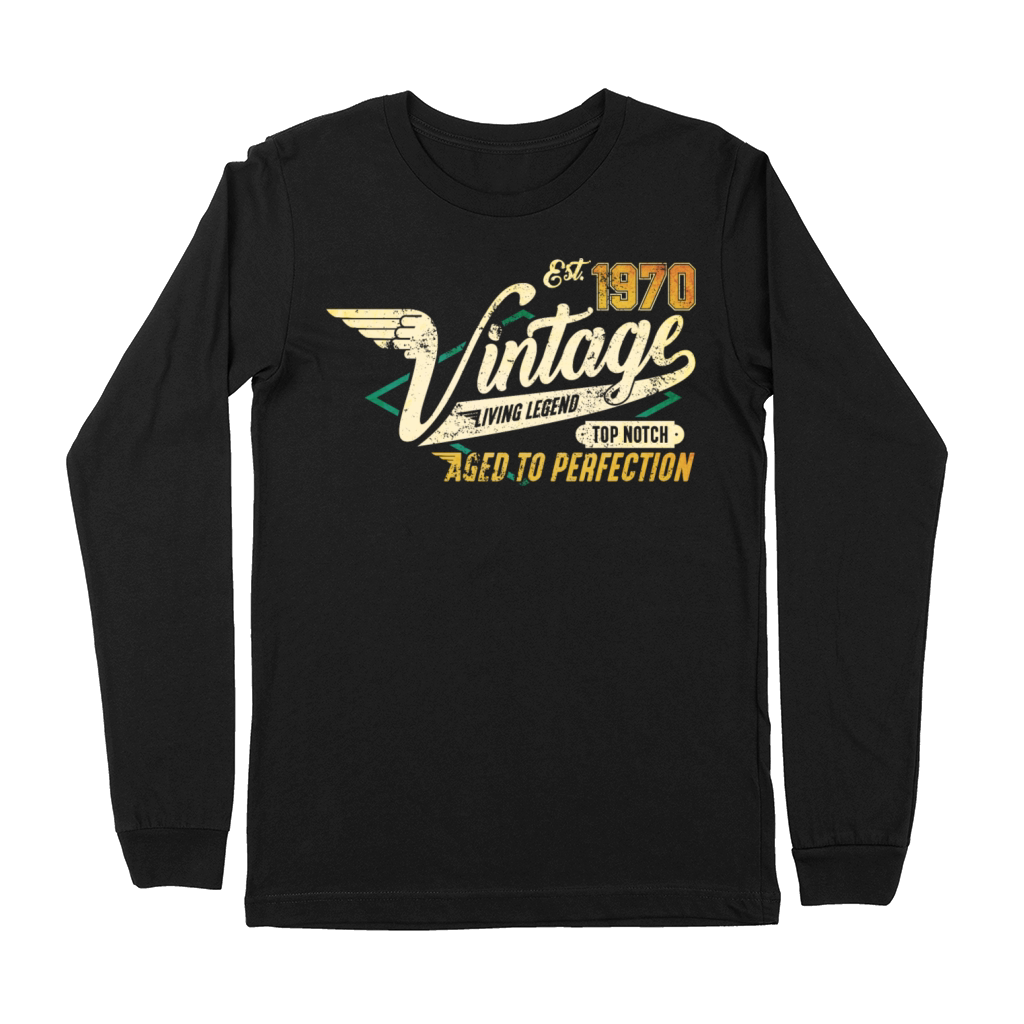 Vintage 1970 birthday gifts for men women bday Premium Long Sleeve