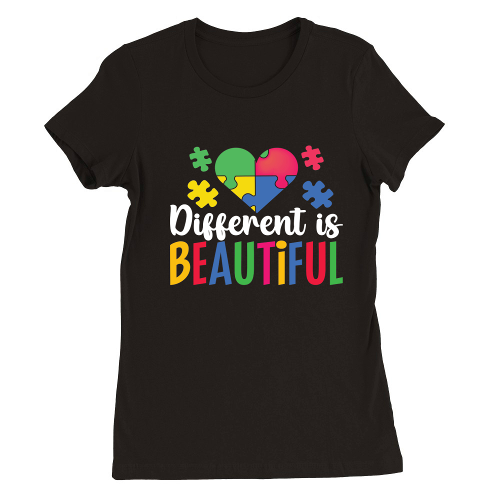 Different is beautiful Premium Womens Crewneck T-shirt