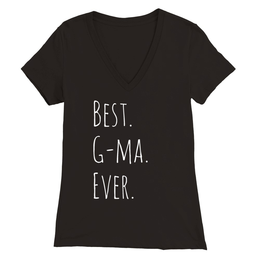 Best G-ma Ever Mothers Day T-shirt Premium Womens V-Neck T-shirt