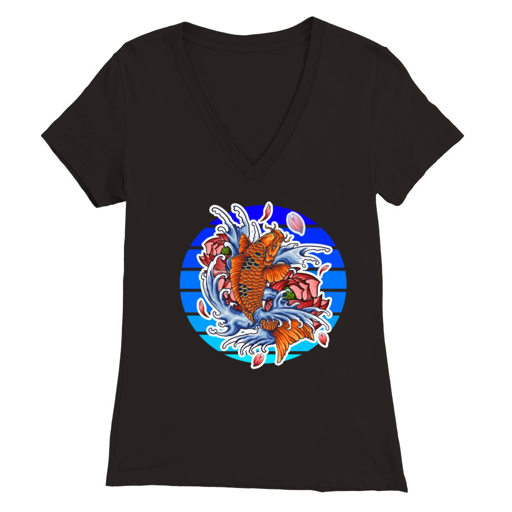 Koi fish Premium Womens V-Neck T-shirt