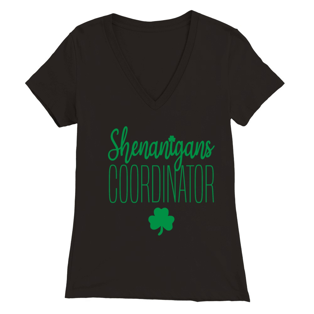 Shenanigans Coordinator Irish Teacher Premium Womens V-Neck T-shirt