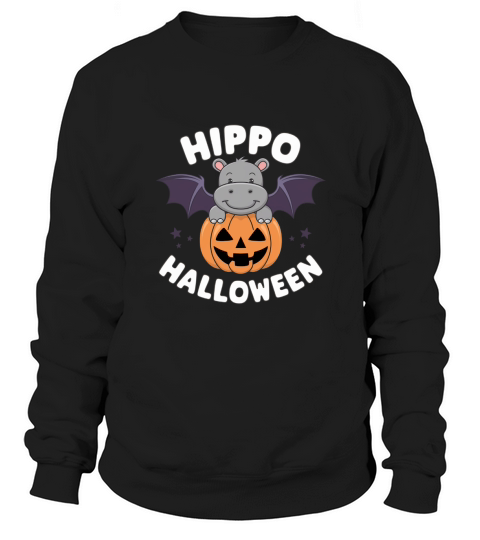 414. hippo halloween Sweatshirt Unisex