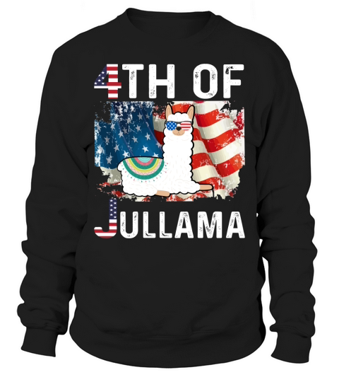 American Flag 4th of Jullama Sweatshirt Unisex