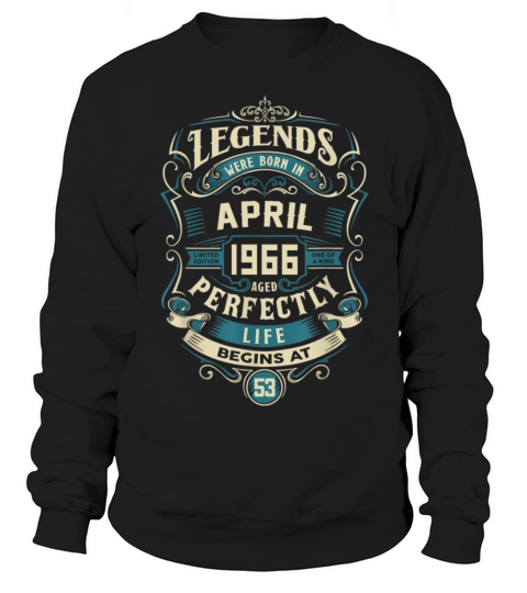 Retro Vintage April 1966 birthday Sweatshirt Unisex