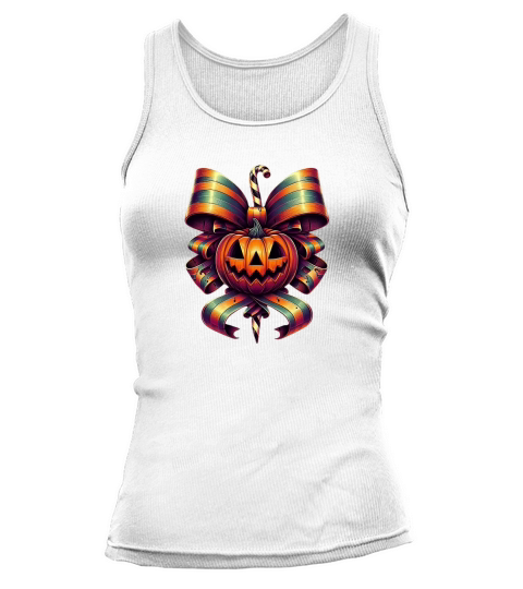 Halloween Movie Stiped Coquette Bow (1) Tank top Woman