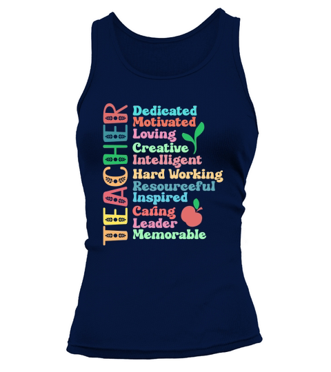 Teacher dedicated motivated loving Tank top Woman