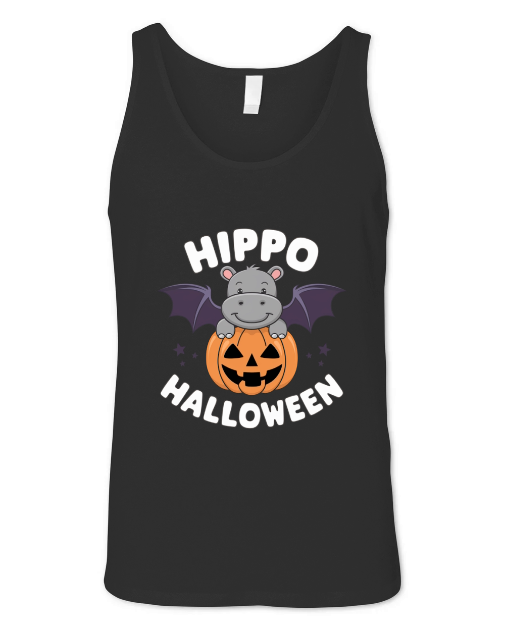414. hippo halloween Unisex Jersey Tank