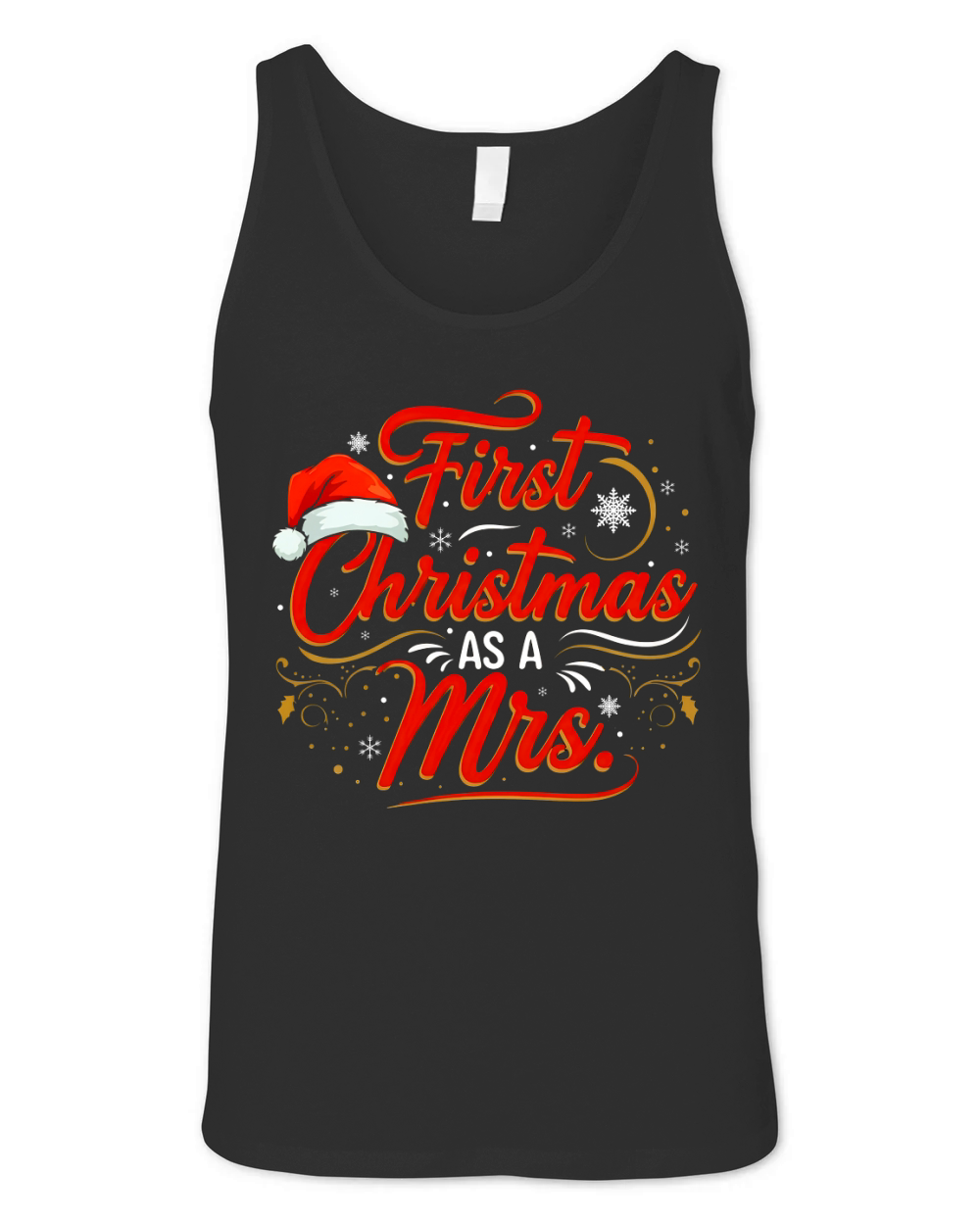 First christmas as a mrs. Unisex Jersey Tank