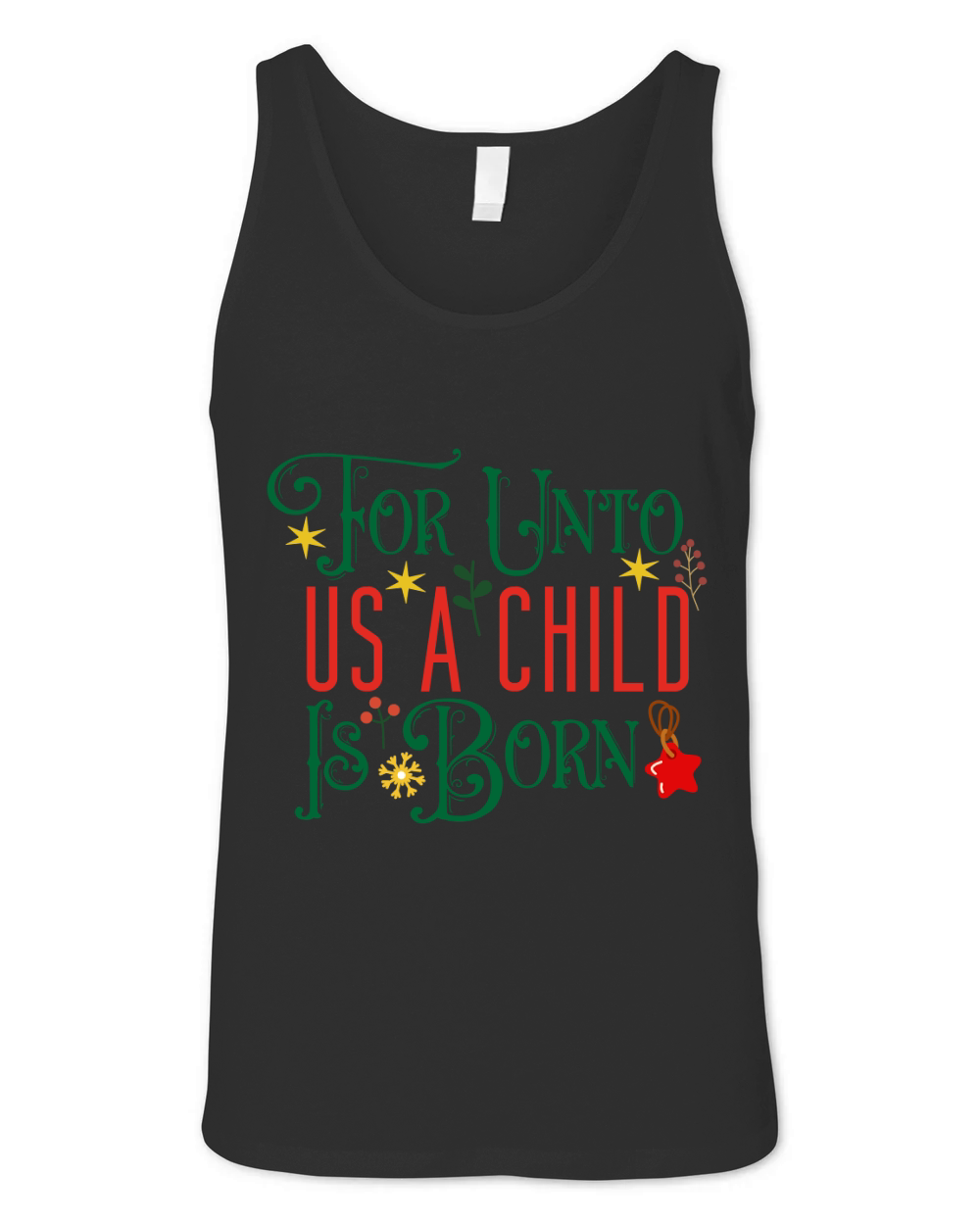 For Unto Us A Child Is Born Unisex Jersey Tank