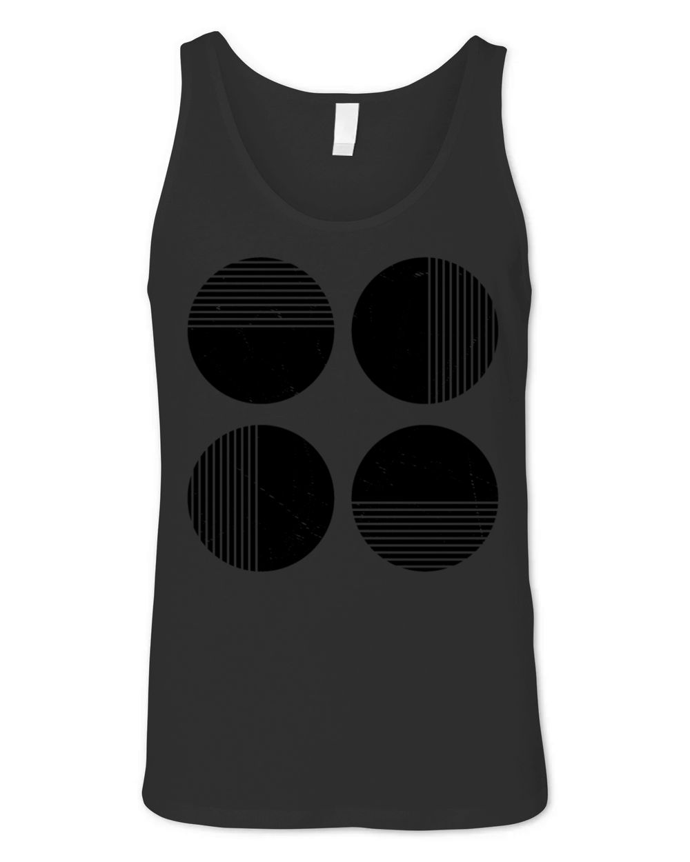 Minimal Black Corner Stripes Unisex Jersey Tank