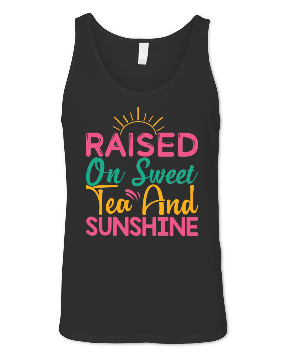 Raised on sweet tea and sunshine Unisex Jersey Tank