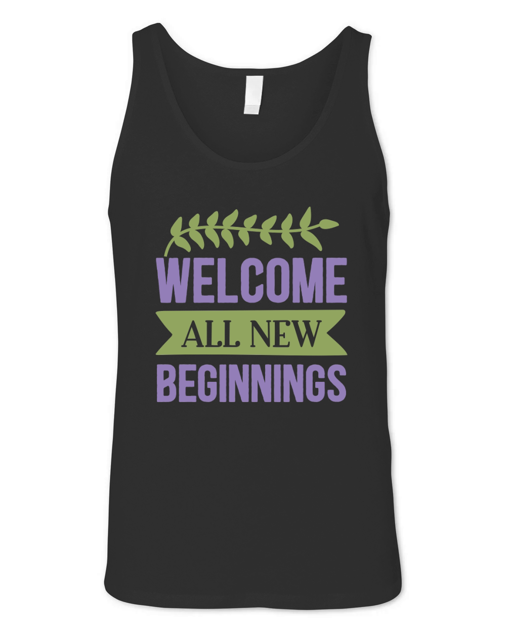 Welcome all new beginnings Unisex Jersey Tank