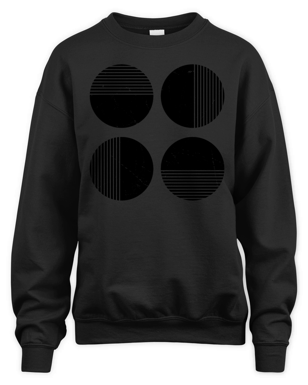 Minimal Black Corner Stripes Unisex Premium Crewneck Sweatshirt