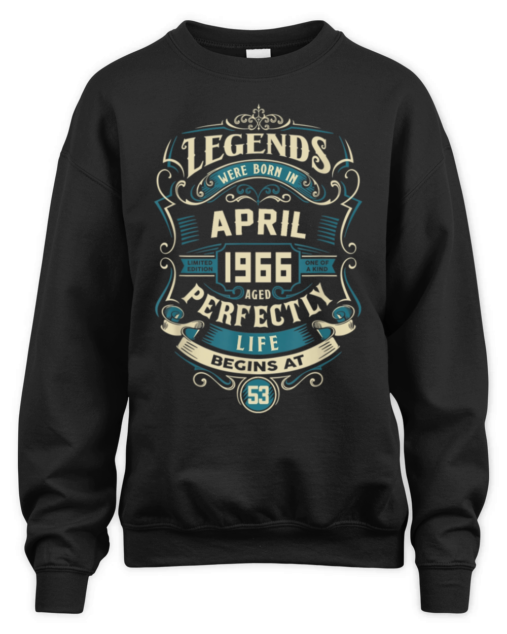 Retro Vintage April 1966 birthday Unisex Premium Crewneck Sweatshirt