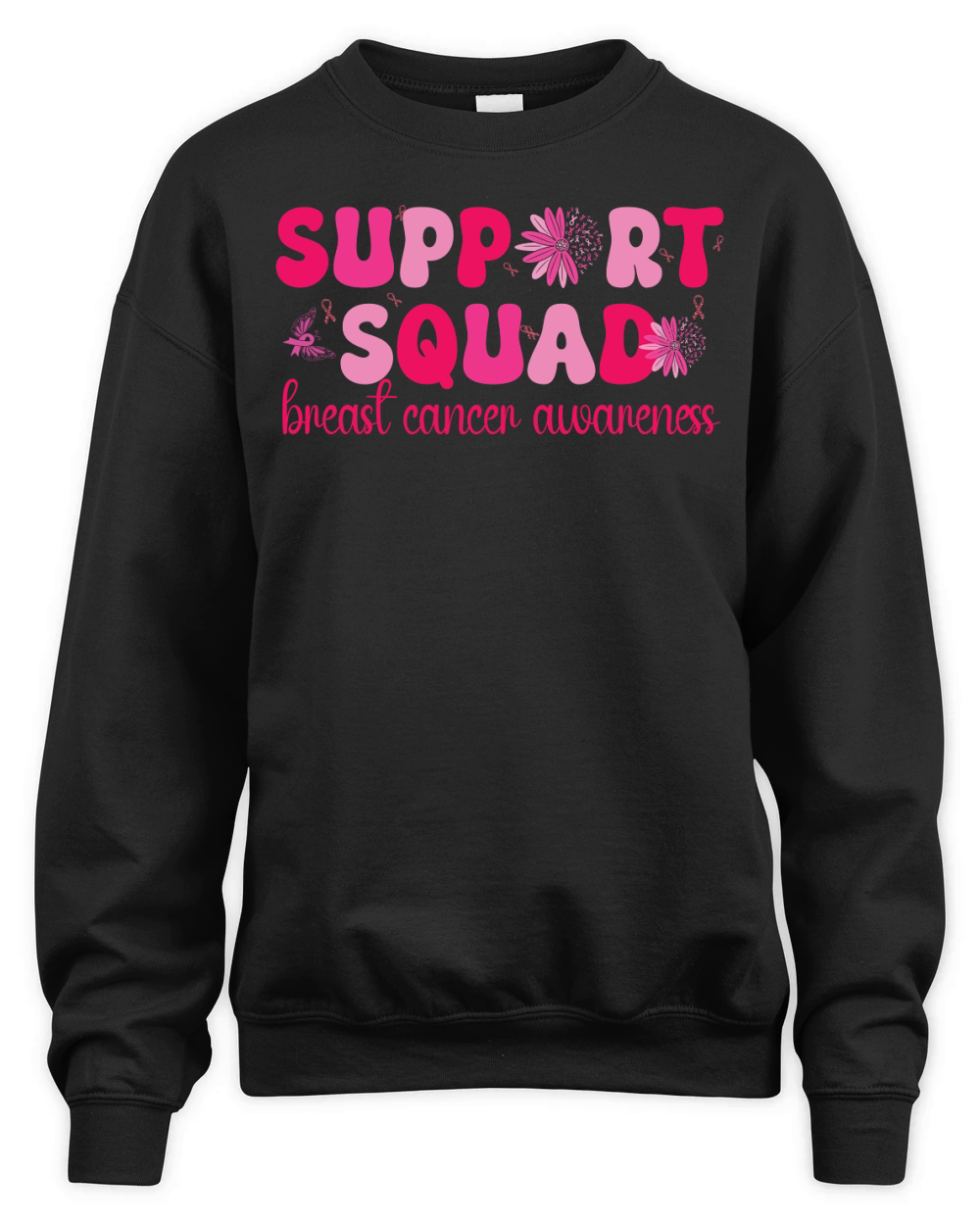 Support squad breast cancer awareness Unisex Premium Crewneck Sweatshirt