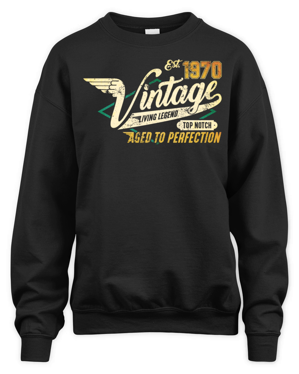 Vintage 1970 birthday gifts for men women bday Unisex Premium Crewneck Sweatshirt