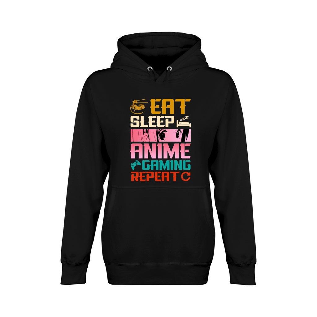 Eat Sleep Anime Gaming Repea (1) Unisex Premium Pullover Hoodie