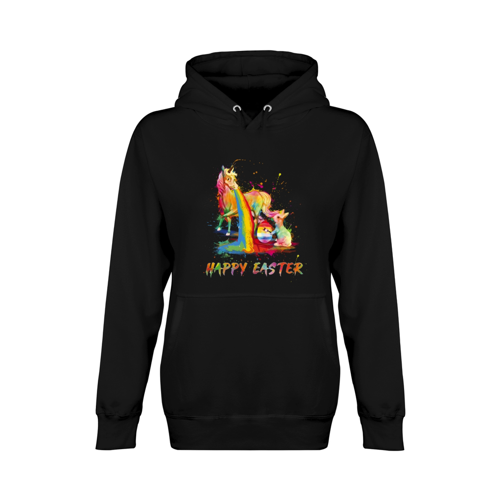 Happy Easter Unicorn Bunny Easter Day Unisex Premium Pullover Hoodie