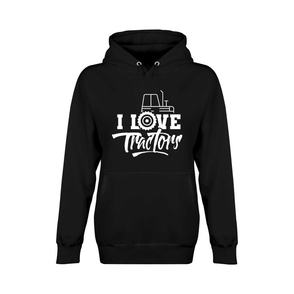 I Love Tractors Farmer Driver Tractor Farming Unisex Premium Pullover Hoodie