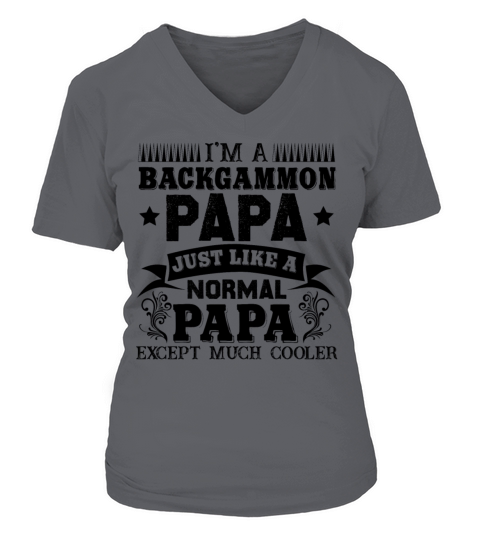Backgammon Papa Shirt V-neck T-Shirt Woman