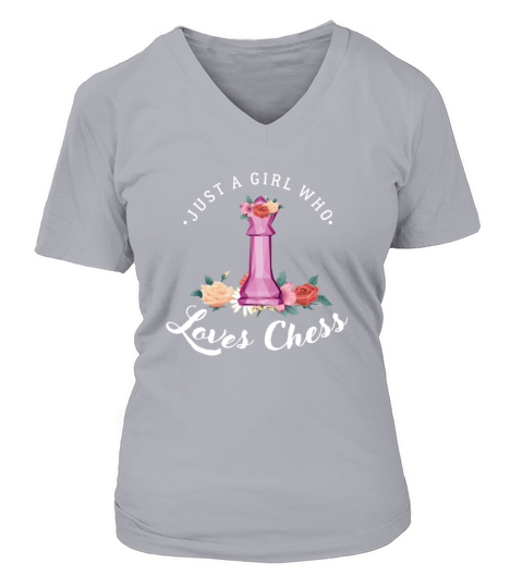Girl Who Loves Chess V-neck T-Shirt Woman