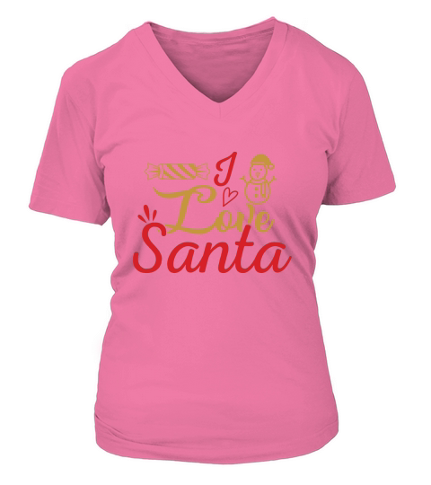 I LOVE SANTA V-neck T-Shirt Woman