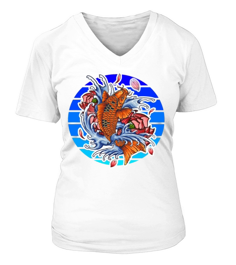 Koi fish V-neck T-Shirt Woman