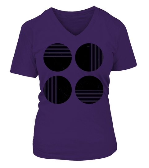 Minimal Black Corner Stripes V-neck T-Shirt Woman