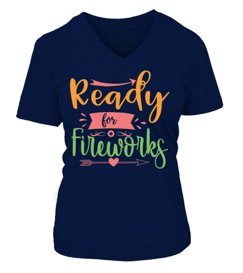 ready for fireworks V-neck T-Shirt Woman