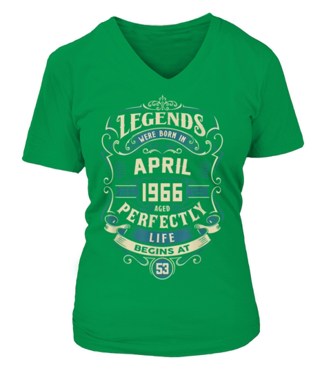 Retro Vintage April 1966 birthday V-neck T-Shirt Woman