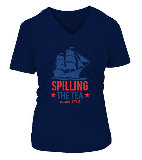 Spilling the tea 1773 2 V-neck T-Shirt Woman