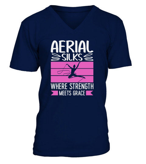 Aerial Silks Where Strength Meets Grace 03 V-Neck T-shirt