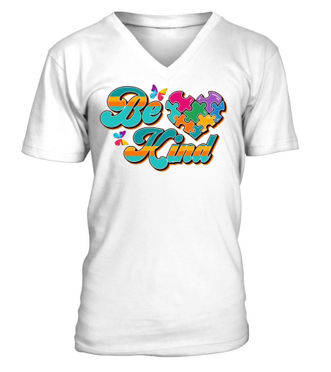Autism   Be Kind V-Neck T-shirt