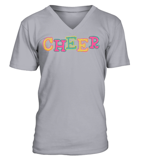Cheer Mixed Font V-Neck T-shirt