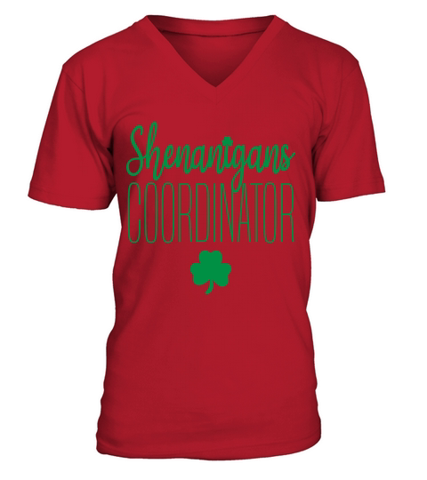 Shenanigans Coordinator Irish Teacher V-Neck T-shirt