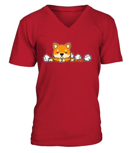 Shiba Inu Dog Lover Office Humor V-Neck T-shirt
