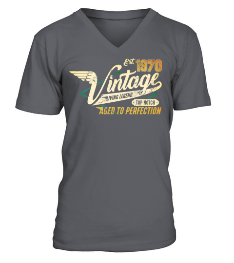 Vintage 1970 birthday gifts for men women bday V-Neck T-shirt